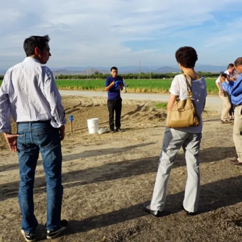 Technology demonstrations like this one at the UC Kearney Agricultural Research and Extension Center will be part of Open Farm Oct. 3, 2018.