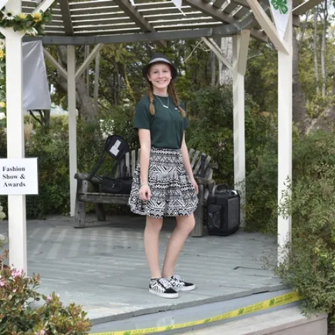 Olivia's skirt was entered in the Intermediate Traditional category