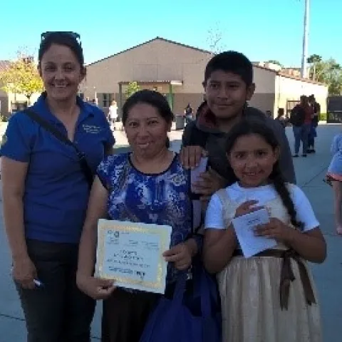 Family participating in youth and adult programs
