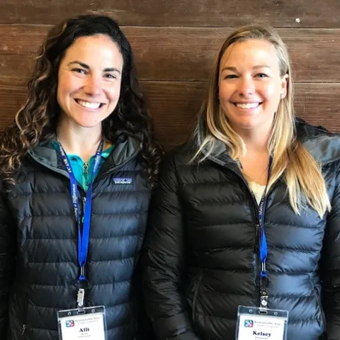 Alli Rowe (right) and Kelsey Hammond (left), who each hold Masters in Environmental Studies, will be camp educators this year.