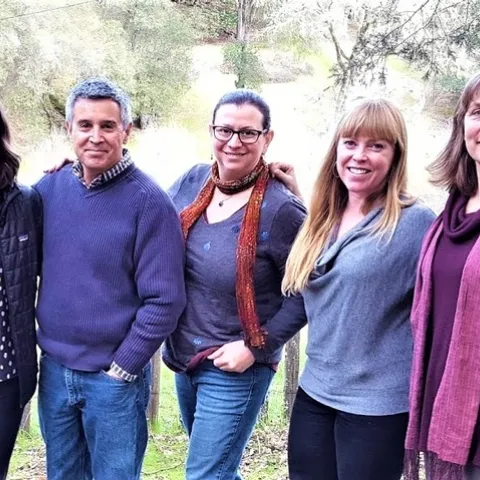 CalNat Team, L-R: Sarah Angulo, Greg Ira, Sabrina Drill, Brook Gamble, Adina Merenlender. Missing: Eliot Freutel and Sarah-Mae Nelson.