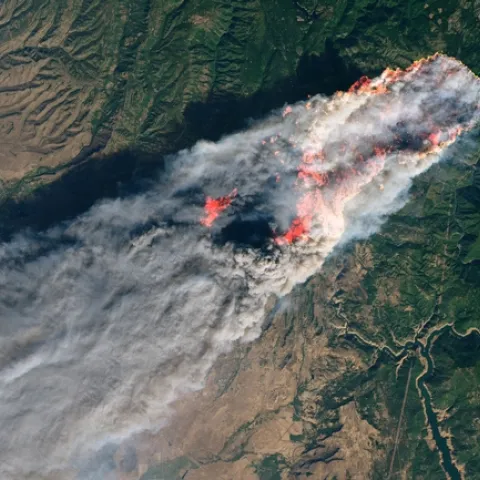 The Camp Fire in Butte County on Nov. 8, 2018. (Photo: NASA)