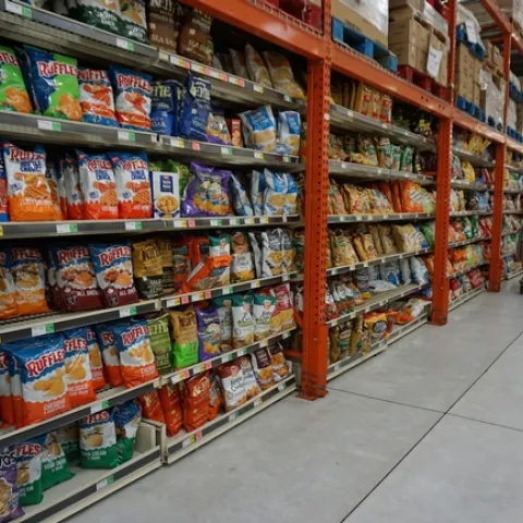 Chips are found in many places inside grocery stores.