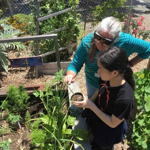 MG Sally T instructing a Liberty High student. (photo by Monique Moench)