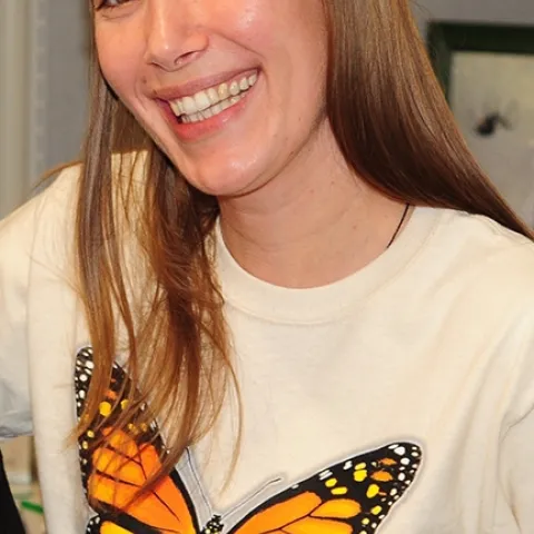 Jessica Gillung, who holds a doctorate in entomology from UC Davis, has won the 2019 Snodgrass Memorial Research Award from the Entomological Society of America. (Photo by Kathy Keatley Garvey)