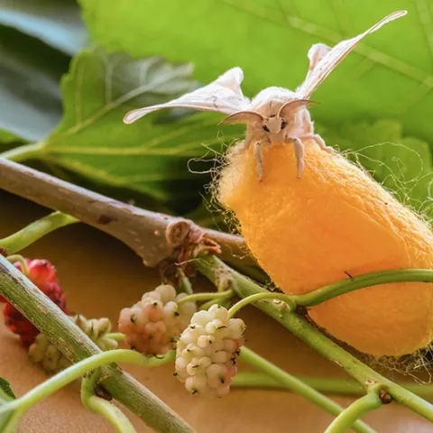 Like to learn how to raise silkworm moths? Silkworm moth expert İsmail Şeker will show his new video about the silkworm moth life cycle at 3 p.m. at the Bohart Museum of Entomology open house. (Photo courtesy of İsmail Şeker)