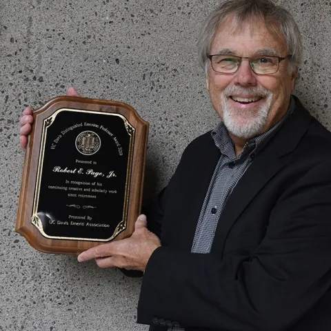 Internationally recognized honey bee geneticist Robert E. Page Jr., recipient of the 2019 UC Davis Distinguished Emeritus Award. (Photo by Kathy Keatley Garvey)