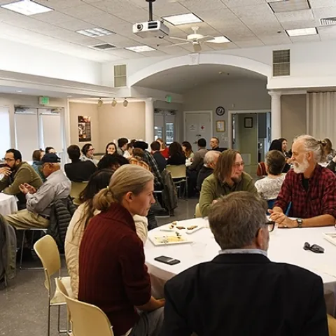 The UC Davis Department of Entomology and Nematology hosted a holiday party at the International House, UC Davis. (Photo by Kathy Keatley Garvey)