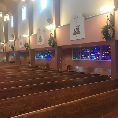 Wreaths at St. Mary's Church. (photo by Mike Gunther)