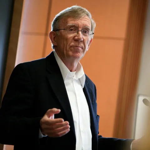 Michael Hoffmann sharing his expertise on climate change.