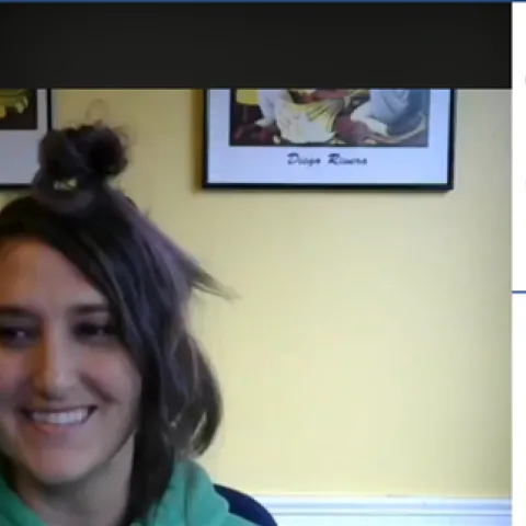 JoLynn Miller delivers embryology lessons via Facebook Live on Crazy Hair Day of Homeschool Spirit Week.
