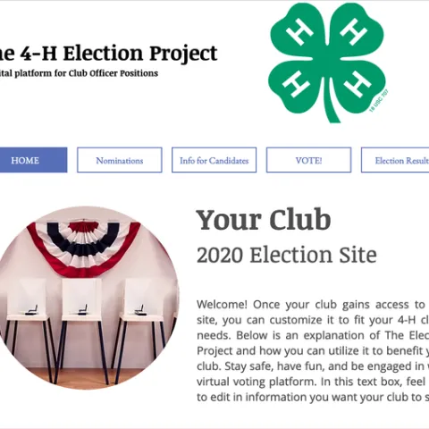 The 4-H Election Project homepage