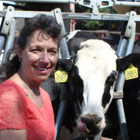 Deanne Meyer, UC Cooperative Extension livestock waste management specialist, is this year's recipient of the Eric Bradford & Charlie Rominger Agricultural Sustainability Leadership Award.