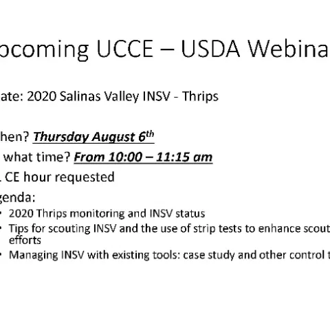 Update INSV-Thrips Webinar