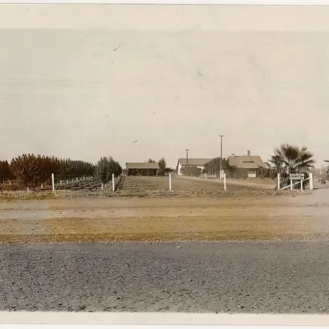 This is the earliest known picture of the entrance to the University of California Desert Research and Extension center in 1915