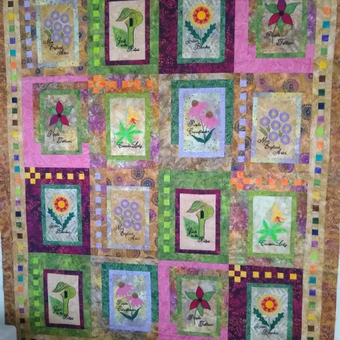 Quilt for the Master Gardener auction