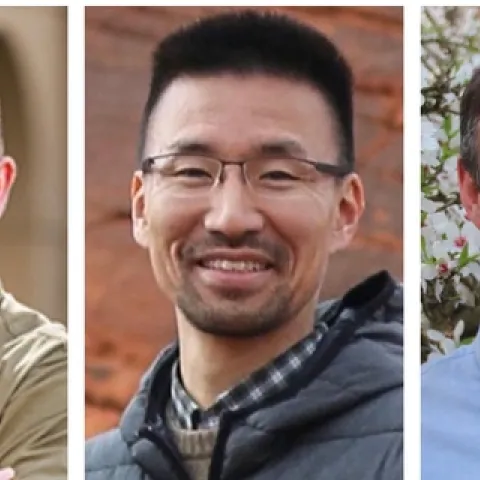 From left, Mark Hoddle, Dong-Hwan Choe and David Haviland received CDFA grants for research on pest control alternatives to the banned pesticide chlorpyrifos.