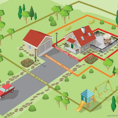 defensible space diagram