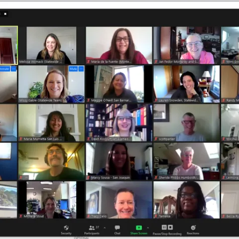 UC Master Gardener Program staff, academics, and lead volunteers met Monday, September 28 via Zoom to share best practices and contribute to program development.