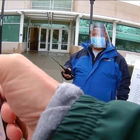 By appointment, UC Davis offers free COVID-19 saliva testing at kiosks open to Davis residents and those who work on campus. (Photo by Walter Leal)