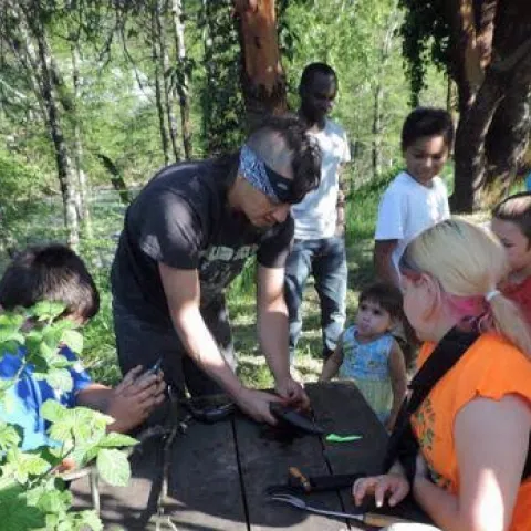 California is home to more than 100 federally recognized tribes and with 720,000 tribal members has the highest Native American population of any state. Klamath tribe members shown. Photo by Jennifer Sowerwine