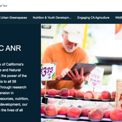 Scrolling through the self-guided tour, visitors are introduced to UC ANR beginning with our mission, history and maps of our locations.