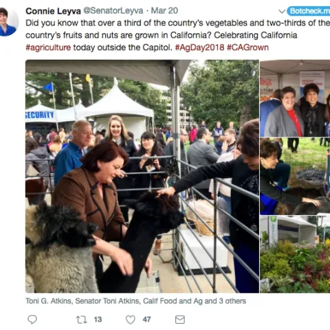 Most legislators, like state Senator Connie Leyva, use Twitter.