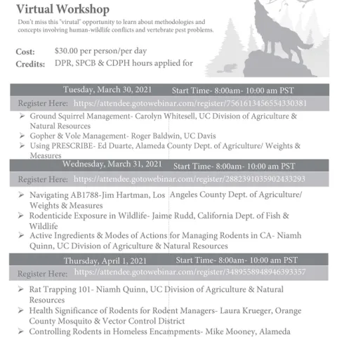 Vertebrate Pest Council 2021 Seminar Series