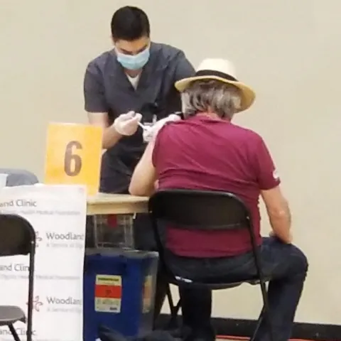 Look who's getting his first dose!