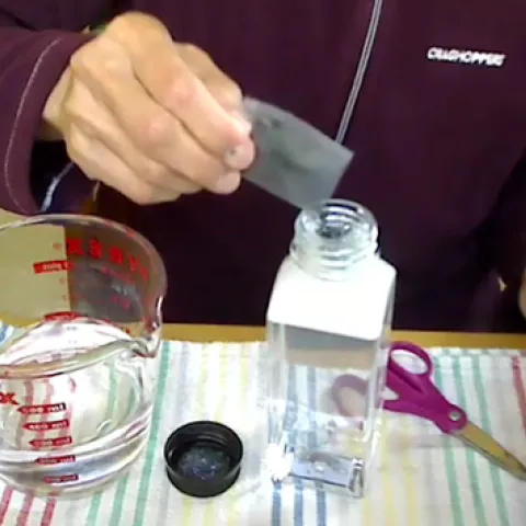 Youth received a box of hands-on supplies for the activities. This glitter jar teaches how to calm yourself when upset.