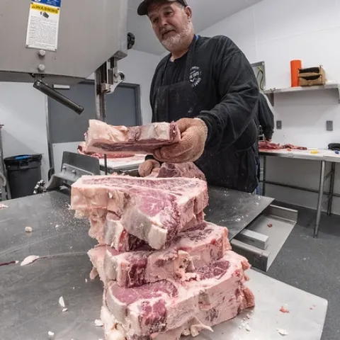 Meat processing small plant. USDA Multimedia photo by Lance Cheung