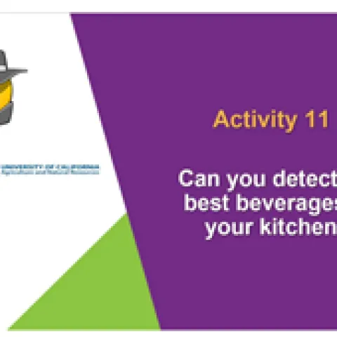 Powerpoint slide of Acitivty 11: Can you detect the best beverages in your kitchen?