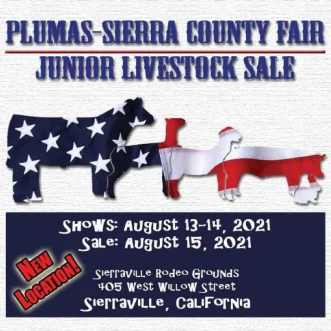 flyer for Plumas-Sierra junior livestock auction