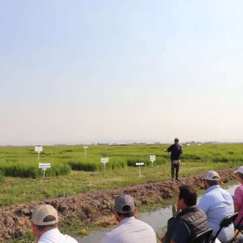 Dr. Kassim Al-Khatib at the CA Rice Field Day 2021