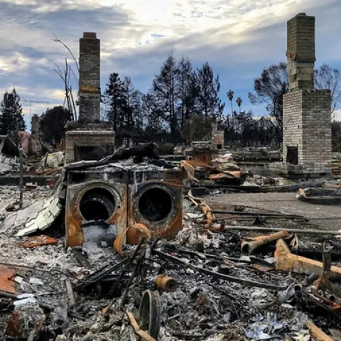 The Tubbs Fire was the first known wildfire that had direct impacts on water infrastructure. Photo by Faith Kearns.
