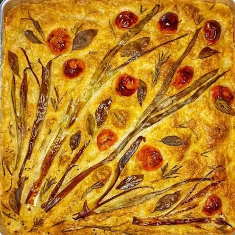 Edible art with herbs and veggies. photo by Launa Herrmann