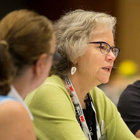 Professor of Cooperative Extension Linda J. Harris speaking