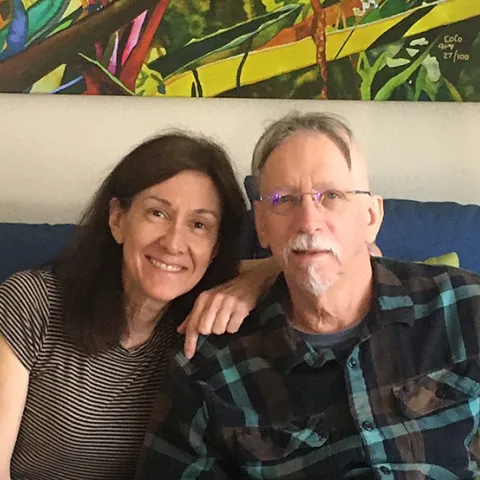 Michael Denison and his wife, Grace Bedoian. He retired as a distinguished emeritus professor in 2018, and she as a UC Davis Superfund Research Program administrator in 2014. This image was taken in 2021.