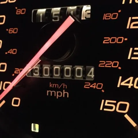 Car Odometer with 300,000 miles