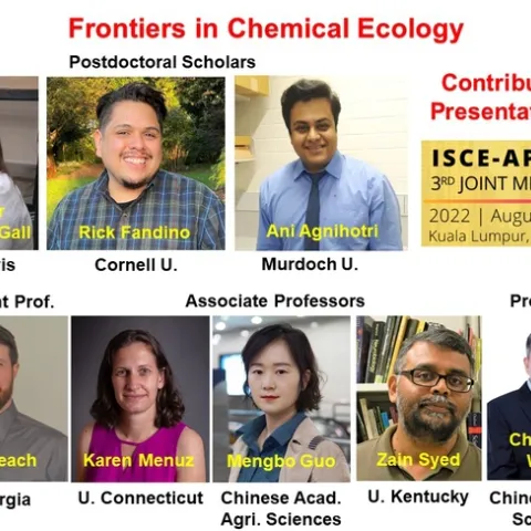These scientists will participate in the international symposium, "Frontiers in Chemical Ecology." It is being organized and produced by UC Davis distinguished professor Walter Leal.