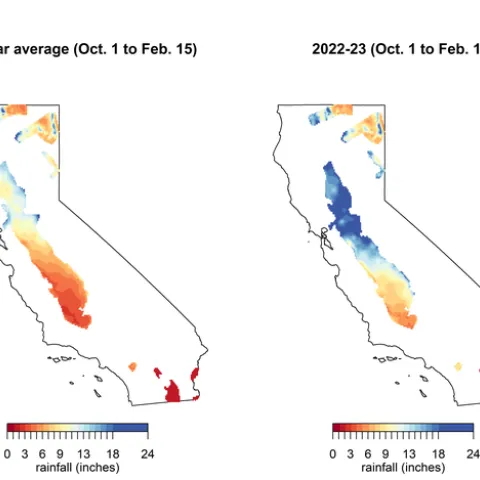 Figure 1. Seasonal precipitation (major grain growing regions, 10-01-2022 to 2-15-2023).