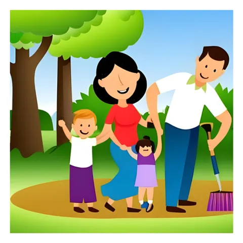 Canva AI generated Gardener Family