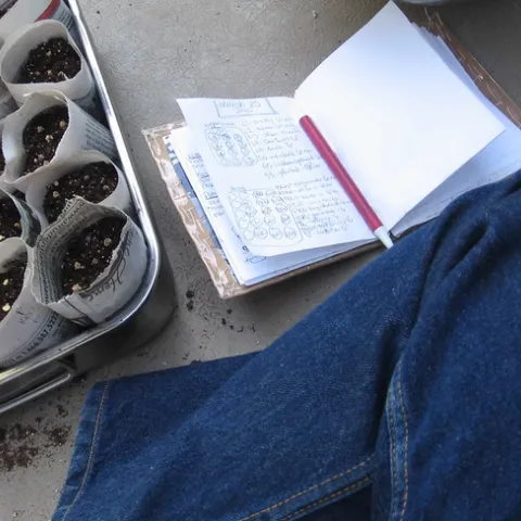 seed starting - recording in my garden journal by henna lion is licensed under CC BY-NC 2.0.