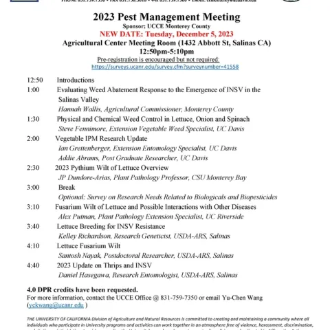 2023 Pest Management Meeting DEC5