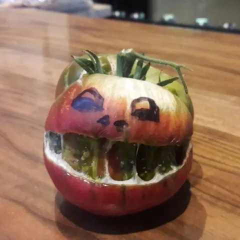 Photo of scary looking tomato