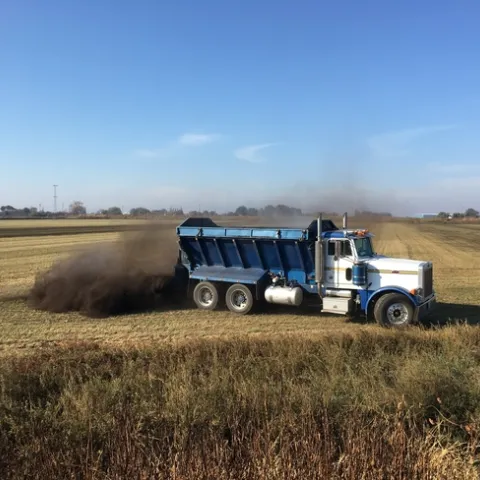 Figure 1. Green waste compost was applied to established alfalfa.