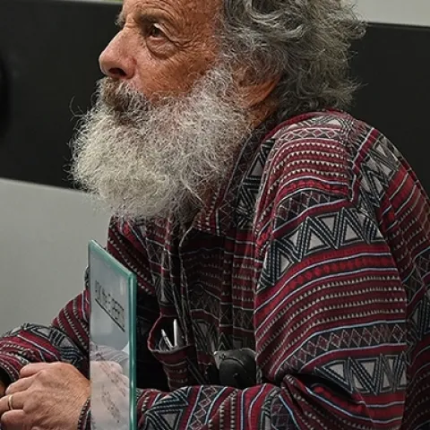 UC Davis distinguished professor emeritus Art Shapiro. (Photo by Kathy Keatley Garvey)