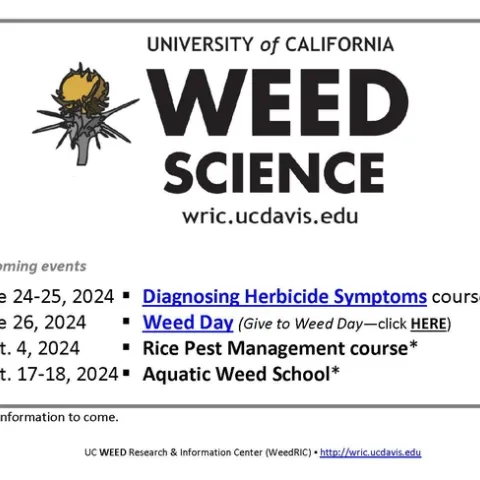 UC Weed Science 2024 events