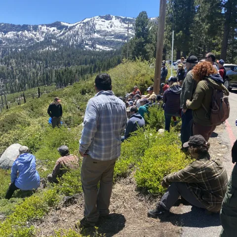The Tahoe RCD’s Fire Adapted Communities (FAC) program works to connect, educate, and empower Tahoe Basin residents to prepare for wildfire. Credit: Tahoe Fire and Fuels Team.