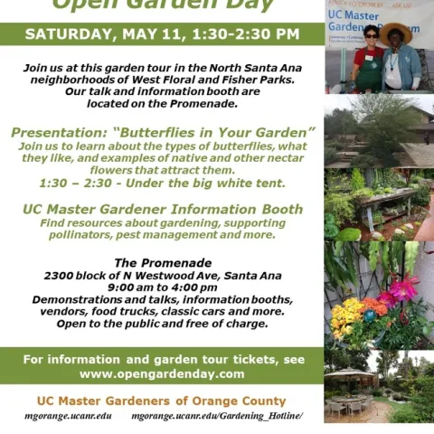 Explore Nature's Beauty: Visit UC Master Gardeners at Open Garden Day. See you there!